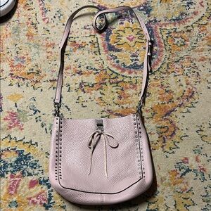 Rebecca Minkoff Small Darren Leather Feed Bag in Blush